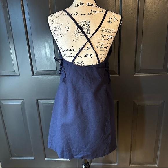 J.R.T / Size 10 Dress / Navy Blue /Linen-Cotton Blended (O) - Picture 4 of 11